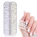 HalfGround pearl nail art various sizes pearl nail accessories flat back white and beige pearl set nail decorations charms for home DIY projects Accessories