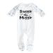 'Snuggle this Muggle' Harry Potter Inspired Baby Boy Girl Sleepsuit Designed and Printed in the UK Using 100% Fine Combed Cotton 6-12 Months White/Blue Stars