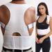 Posture Corrector Deluxe Magnetic Adjustable Straps Neoprene Four Colours (Medium White) Unisex Medium White