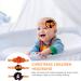 3pcs Christmas Children's Headband and Hair Bows Set - Baby Girl Wraps, Kids Elastic Headband for Halloween - Orange Fabric Design - Buy Online on GoSupps.com
