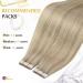 Moresoo Tape-In Hair Extensions Real Hair - 35 cm Ash Blonde #18/613 - 10 Piece / 20g Remy Quality for Easy Application - Buy Online on GoSupps.com