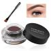 Waterproof Brow Pomade - Brown Eyebrow Cream With Eyebrow Brush - Brow Pencil High Pigment Long Lasting Wear Smudge Proof Sweat Resistant Easy to Slide and Quickly Dry - Eyebrow Makeup for Women (Brown)