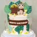 Monkey Cake Toppers with Banana Green Leaves Cake Decorations for Jungle Safari Animal Themed Birthday Baby Shower Party Supplies Monkey B - Buy Online on GoSupps.com