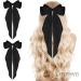 RSYHVG 2 Pieces Soft Silky Satin Hair Clip Long Tail French Ribbon Hair Pins Metal Bowknot Clips 90's Accessories for Party Valentine's Day Women Girl (Black+Black) - Buy Online on GoSupps.com