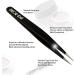 Razor Edge Eyebrow Tweezers Stainless Steel Professional in Multi Colors 9.5cm (Black) - Buy Online on GoSupps.com