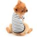 Smalllee Lucky Store: Summer Striped T-Shirt for Small & Medium Dogs | Cute Sleeveless Tees for Yorkies Chihuahuas & Cats | XX-Large Black - Buy Online on GoSupps.com