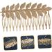 Ipetboom Bridal Hair Comb Bridal Hair Side Comb Gold Hair Comb Hair Accessories for Women Metal Hair Comb Bridal Hair Accessories Metal Leaf Comb Veil Comb Alloy Hair up Bride Beautiful - Buy Online on GoSupps.com