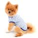 PAIDEFUL British Striped Dog Shirts for Small Medium Dogs Cats Boy Soft Cotton Vest Tee Sleeveless Breathable Tank Tops Puppy Chihuahua Yorkie Clothes t Shirts Pet Summer Wearing Outdoor Blue XS XS:back:16cm/6.0" chest:27cm/10.5" blue
