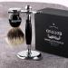 Premium Absbas Wet Shaving Set - Pure Roof Hair Brush Silver Spitz Stand & Fusion Safety Razor Gift Set for Men - Buy Online on GoSupps.com