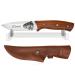 Wolfs -like personalized fishing knife with engraving - gift for men - perfect for birthday Christmas Father's Day for Angler - High quality stainless steel including leather sheath (with stand)