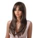 HAIRCUBE 23-Inch Long Brown Layered Synthetic Wig for Women with Highlights - Shop Internationally! - Buy Online on GoSupps.com
