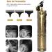 Qhou Upgraded T Blade Hair Trimmer for Men - Cordless Electric Hair Clippers & Beard Shaver with Limit Combs & LED Display - Premium Bronze Finish | International Shipping Available - Buy Online on GoSupps.com