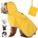 Eyin waterproof dog rain coat raincoat for small dogs with soft lining and hood adjustable hundred jacket with reflective stripes for walks windproof and light S