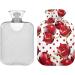Naanle Polka Dots Cherry Hot Water Bottle | 1L Transparent Heat Bottle for Bed & Pain Relief | Warm & Cold Therapy - Buy Online on GoSupps.com