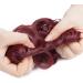 Plum Red Wavy Curly Scrunchie Bun Updo Hairpiece | Hair Ribbon Ponytail Extension | Chignons Hair Piece Wig - Buy Online on GoSupps.com