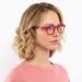 Muunel Blue Light Blocking Glasses Essilor Lenses Anton UVAllBlue Women Square Shape Red Frame -3.50 Strength - Buy Online on GoSupps.com