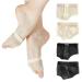 2-pack Ballet-Foot Tanga forefoot-Bauch-Fuß-Tanga protective ballet socks forefoot-toe pads socks for belly-ballet fitness studio (black and skin colors)