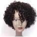 Brazilian Wigs 10 inch Short Kinky Curly Human Hair Wigs For Black Women Short Wigs No Lace Front Natural Color WIG 1B