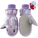 Seasboes Ski gloves children winter waterproof windproof gloves fists warm math mooring gloves for young girls in outdoor sports skiing running cycling hiking violet