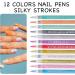 Xumann 12 Colors Nail Art Pens for Gel Polish Quick Dry Fine Tips Nail Art Pen - Buy Online on GoSupps.com