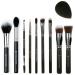 Best of Beauty Junkees 10pc Makeup Brush Set - Professional Make Up Brushes for Full Face Foundation Concealer Powder Blush Highlighter Eyeshadow Eyebrows Blender Sponge Affordable