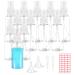 Airsmall 12Tlg * 60ml empty spray bottle atomizer spray bottle plastic pump bottle alcohol spray bottle with 2 funnel 2 measuring pipets 40 labels for beauty make -up outdoor travel sports