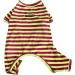 BT BEAR Colorful Striped Pajamas for Dogs - Soft Cotton One-Piece Costume for Small & Medium Bulldogs - Size M Green/Purple - Buy Online on GoSupps.com