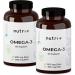 Nutri+ Omega 3 Vegan - 600mg DHA + 300mg EPA - 1100mg Essential Fatty Acids O3 Seaweed Oil - Highly Dosed - Vegan & Vegetarian - No Fish Oil Beef & Gelatin - Buy Online on GoSupps.com