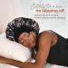 YANIBEST Silk Bonnet for Sleeping - Double Layer Satin Sleep Cap for Curly Natural Hair - Large Black Floral - Buy Online on GoSupps.com