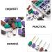 2 Sets nail polish set fine sanding bands for nail drill professional nail drill nail polishing band nail kits nail polishing rings manicure band nails kit alloy frosted mandrel - Buy Online on GoSupps.com