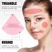 WLLHYF 6-Piece Triangle Powder Puff Set with Soft Velour for Makeup Application - Black & Dark Pink - Buy Online on GoSupps.com