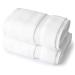 Supima Cotton Bath Towel Set by Laguna Beach Textile Co - 2 Bath Towels - Hotel Quality  Plush  730 GSM - Large  57 x 30 White