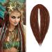 DSoar 20 inches 10 strands/Pack synthetic dreadlocks double ended extensions thin 0.6cm crocheted braided hair soft dreads reggae hip-hop hippie style 20inch-double ended 350#