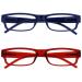 The Reading Glasses Company Dark Blue Red Lightweight Readers Value 2 Pack Men Women RR32-3Z +2.50