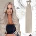 Moresoo U-Tip Bonding Extensions - 1g Real Remy Hair White Blond #60A - 50g 60cm Hot Fusion Extensions - Buy Online on GoSupps.com