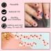 24Pcs Red Heart Short Square Press On False Nails | Full Cover Acrylic Tips for Women Decoration - Buy Online on GoSupps.com