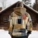 Shop Hanxiulin Men's Fleece Plush Jacket - Oversized Warming Zipper Hoodie | Lightweight Quilted Winter Coat in Khaki & More Color Variants - Buy Online on GoSupps.com