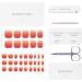 Buy Danni & Toni Half-Hardened Gel Nail Films - Amoroso Orange Monochrome Glossy Sticker | 37 Pedicure Wraps for Stunning Toenails - Buy Online on GoSupps.com