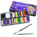 Body Painting Face Paint Kit 12 Colors Professional Pallet Washable With Brush For Children Art Show Halloween Party Colsplay Makeup Body Festive