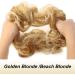 JJstar 2PCS Messy Bun Curly Fake Hair Buns - Heat Resistant Synthetic Fiber Scrunchies in Golden/Beach Blonde for Women & Girls - Buy Online on GoSupps.com