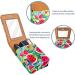 Travel Lipstick Organizer Case | Portable Makeup Bag with Mirror | Cartoon Leaf & Sea Watermelon Design - Buy Online on GoSupps.com