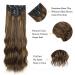 YDDM Balayage Wavy Clip in Hair Extensions 24 Inch - 4pcs Set | Synthetic Long Curly Wave Hair Extension Clip Ins for Women - Buy Online on GoSupps.com