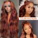 Reddish Brown 22 inch Human Hair Lace Front Wig | Auburn Colored Body Wave | Pre Plucked & Transparent HD Lace | Glueless & Natural Looking - Buy Online on GoSupps.com