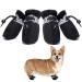 Dog Snow Winter Boots & Paw Protectors Shoes for Small Medium Dogs and Puppies Anti-Slip size 6: 1.77"(Width) Black