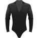 dPois Men's Sequins V Neck Dance Shirt Unitard, Long Sleeve Dancewear for Ballroom, Latin - Black, Medium - Buy Online on GoSupps.com