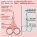 Eyebrow Scissors Facial Hair Scissors with Brush Nose Hair Beard Grooming Cuticle Scissors Eyebrow Brow Shaping Scissor for Men and Women - Rose Gold - Buy Online on GoSupps.com