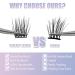 CarLary DIY Eyelash Extensions - 40 Mini Cluster Lashes | Wispy Fluffy C Curl Pack 14mm - Buy Online on GoSupps.com