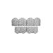 Hip Hop 4 Teeth Grills with Iced Out Zircon Halloween Cosplay Party Tooth Rapper Gift for Women Men Silver