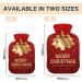 KCLDECI Merry Christmas Golden Tree 2L Hot Water Bottle with Cover - Foot Warmer & Pain Relief for Cramps | Ideal Hot & Cold Therapy - Buy Online on GoSupps.com