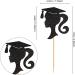 Cyodoos 24pcs 2024 Girl Graduation Theme Black Cupcake Toppers Girl Graduate Silhouette Cupcake Picks 2024 Students Graduation Theme Party Cake Decorations Supplies Graduation2 - Buy Online on GoSupps.com